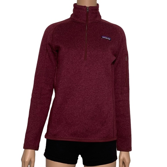 Patagonia Better Sweater Women's Maroon 1/4 Zip Pullover XS - Picture 1 of 13